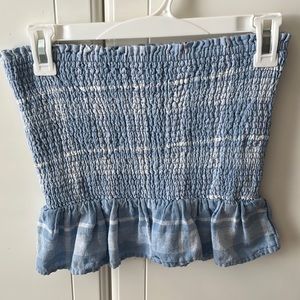 American eagle ruffled tube top